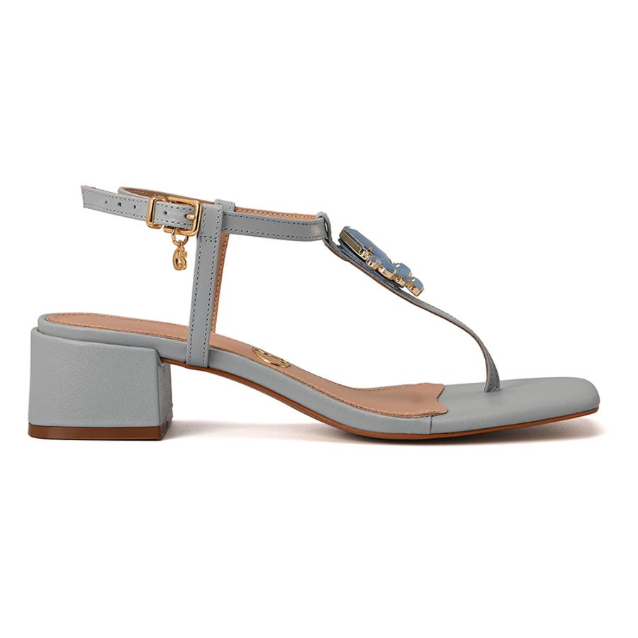Sky Blue Sandal with Gemstones and Crystals