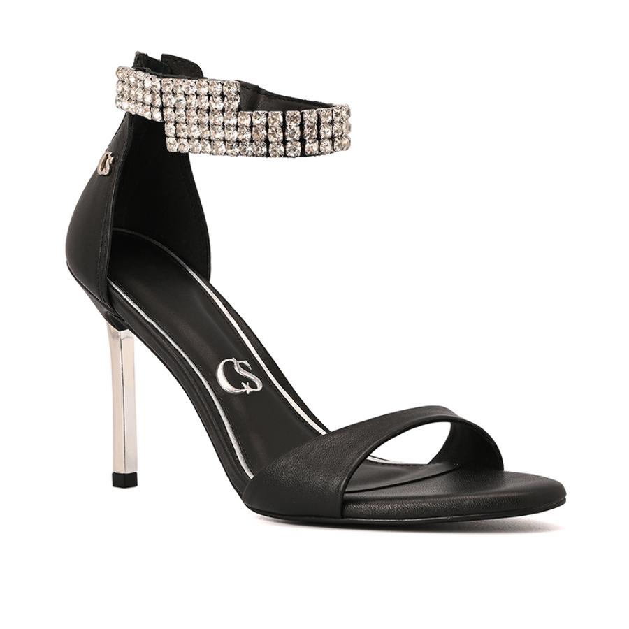 Crystal Glam Black Sandal