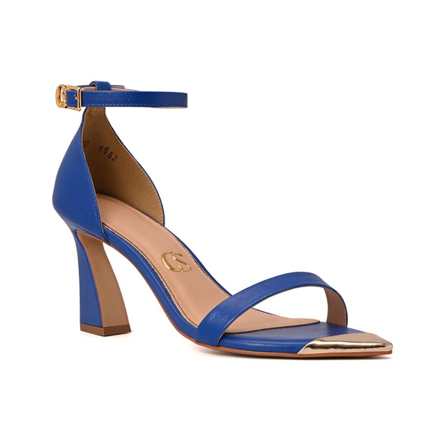 Blue Sandal with Metal Detail