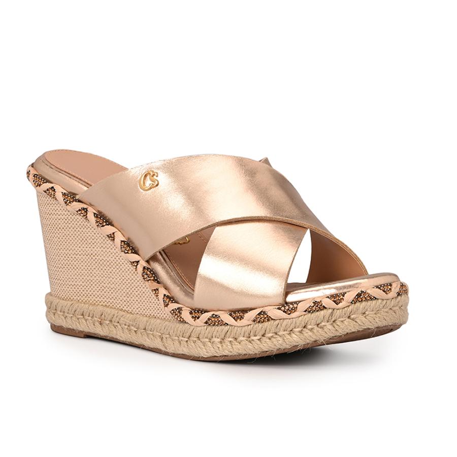 Golden Wedge Sandal Gold