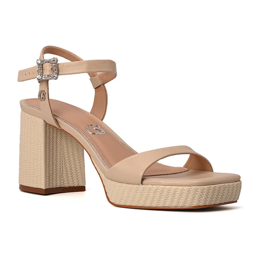 Ivory Platform Block Heel