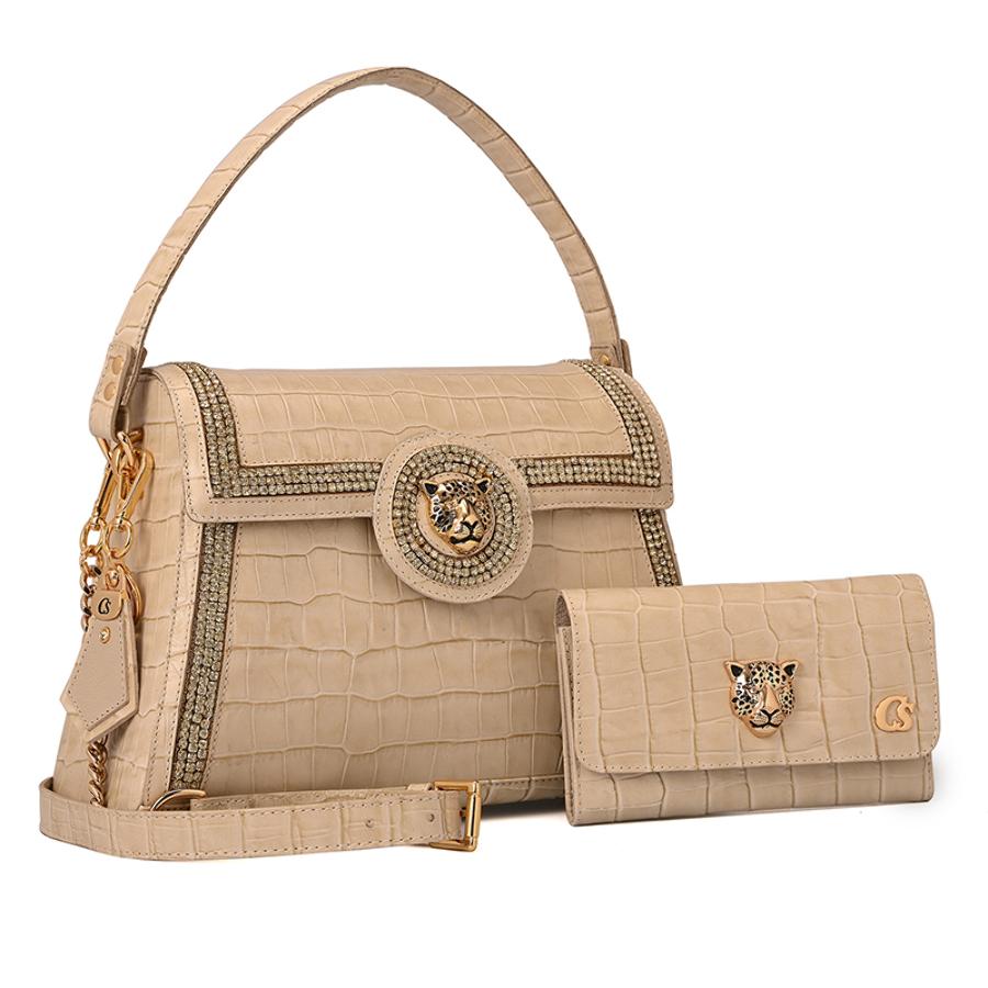 Premium Croco Off-White Bag