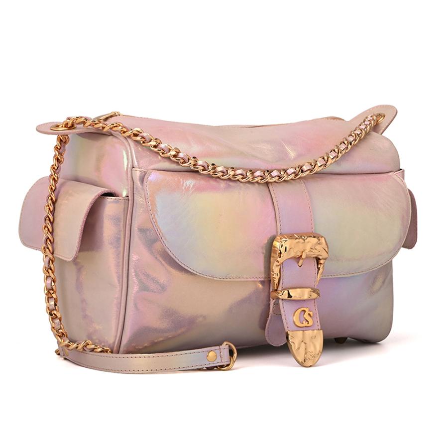 Holographic Iridescent Buckle Bag