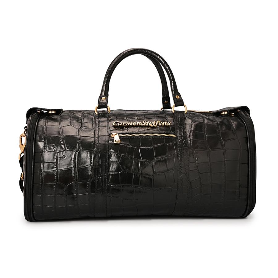 Black Croco Leather Handbag