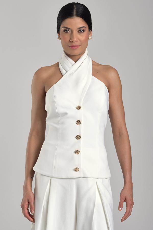 CROSSOVER NECKLINE TOP