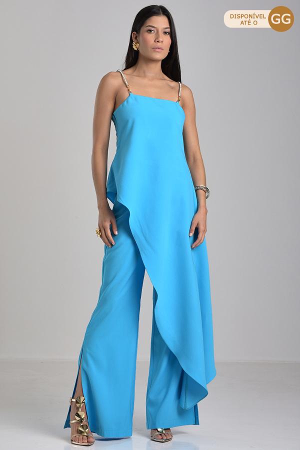 ASYMMETRIC BLOUSE WITH DISTINCTIVE STRAP