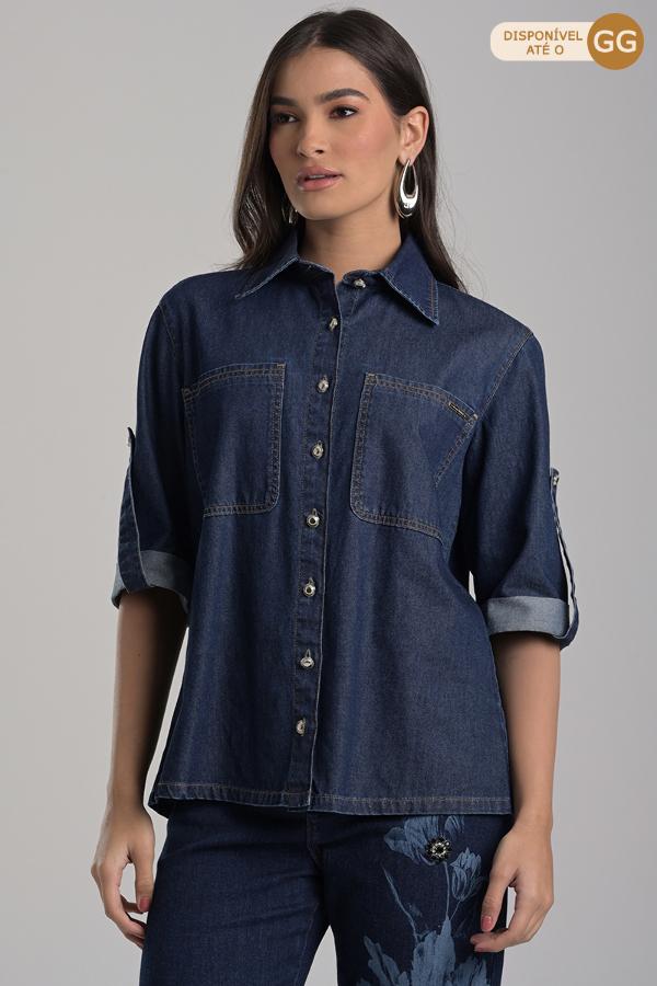 FLOWER JEANS SHIRT