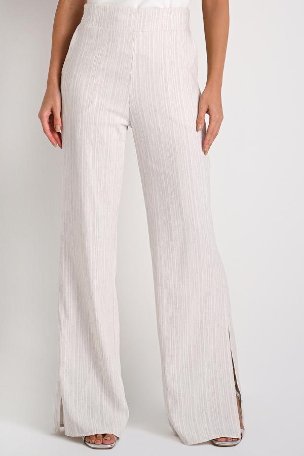 WIDE-LEG PANTS WITH SIDE SLITS