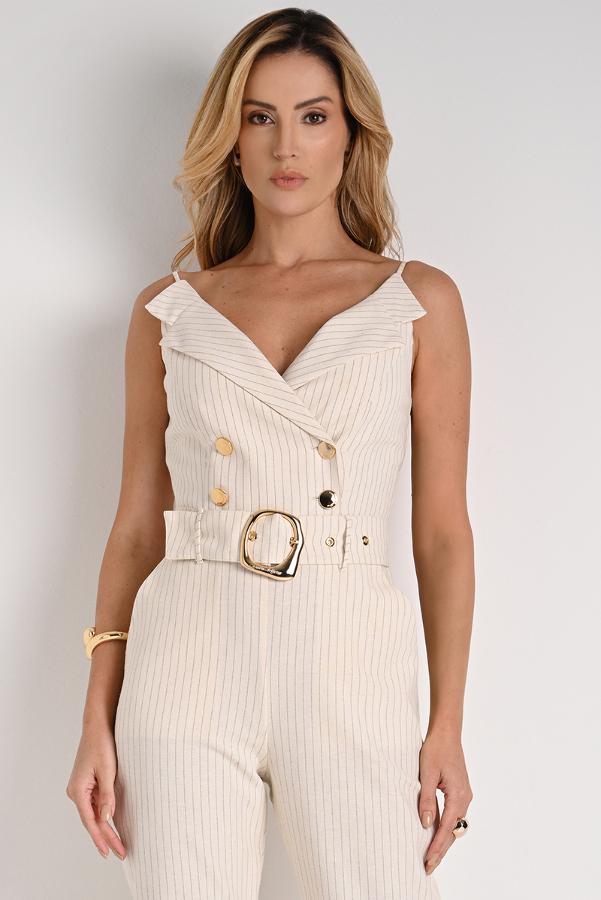 CROSSOVER FRONT JUMPSUIT