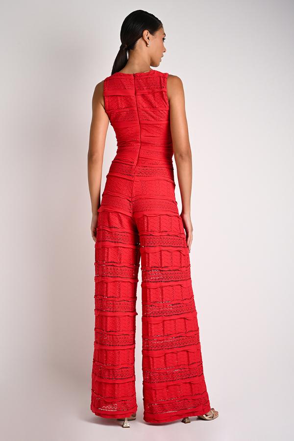 JUMPSUIT NECKLINE TRANSPARENCY