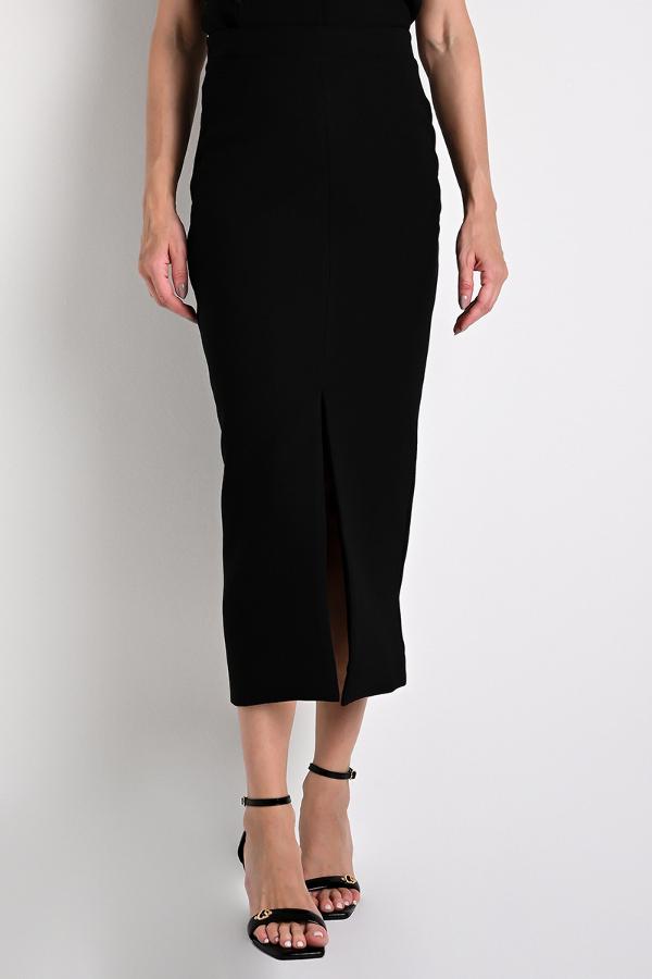 MIDI SKIRT WITH FRONT SLIT