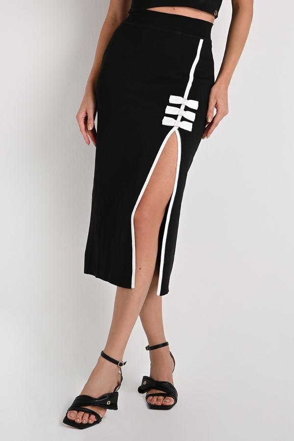 BICOLOR BOW TIES SKIRT