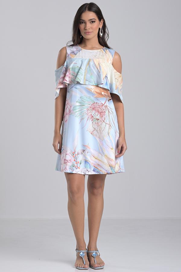 DRESS WITH RUFFLE DETAIL
