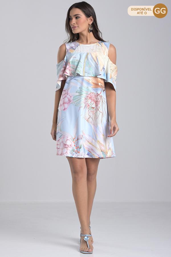 DRESS WITH RUFFLE DETAIL