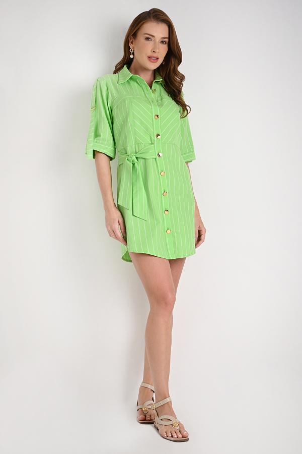 CHEMISE DRESS WITH CUTOUTS