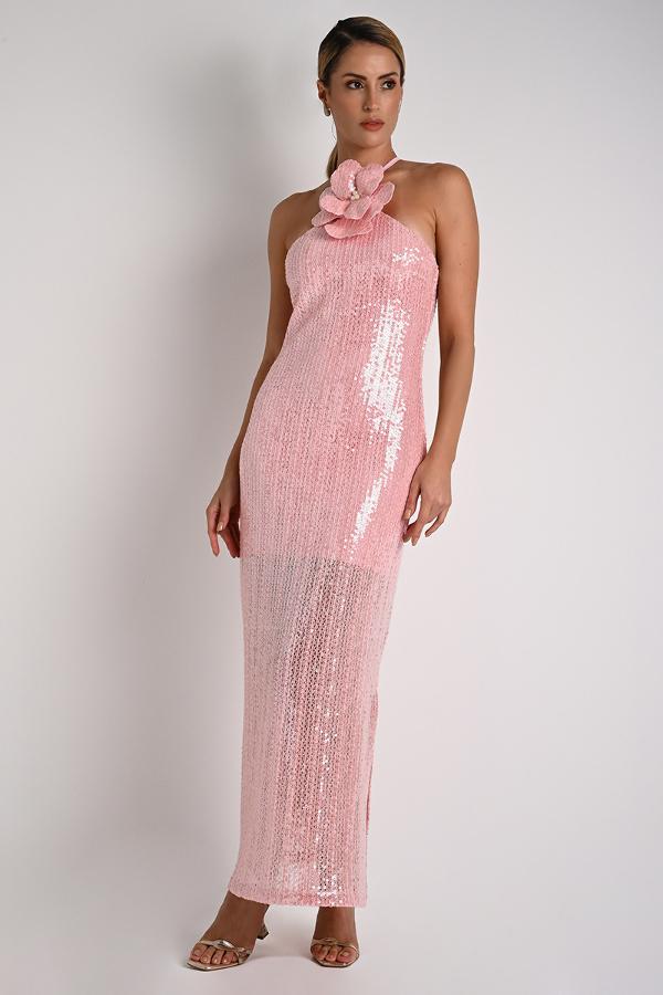 MIDI DRESS WITH SIDE SLITS