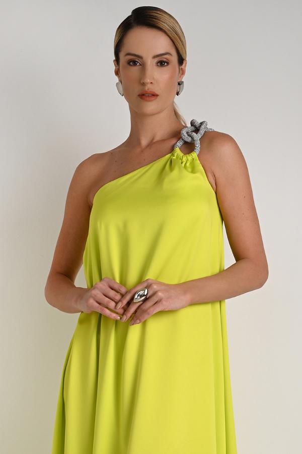 LONG DRESS SHOULDER DETAIL