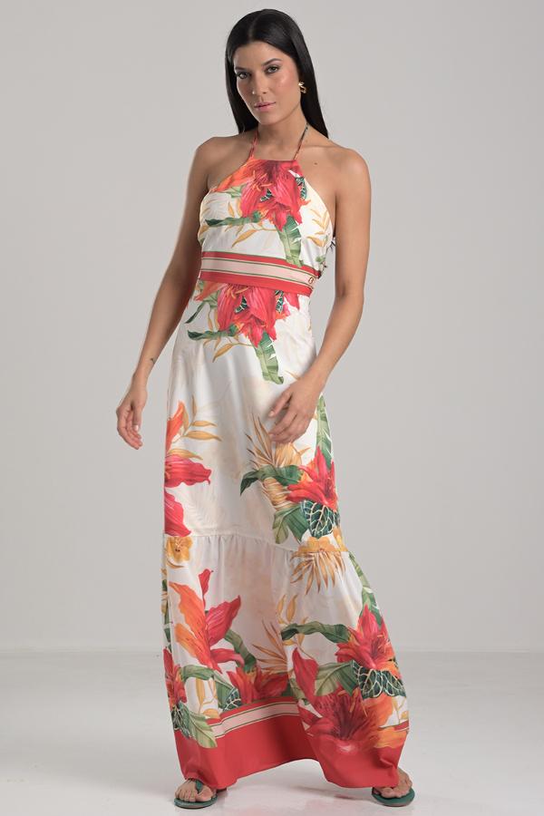 LONG DRESS WITH DISTINCTIVE HEMS