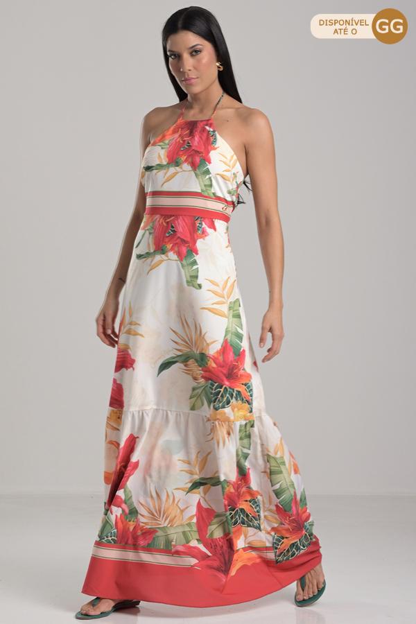 LONG DRESS WITH DISTINCTIVE HEMS