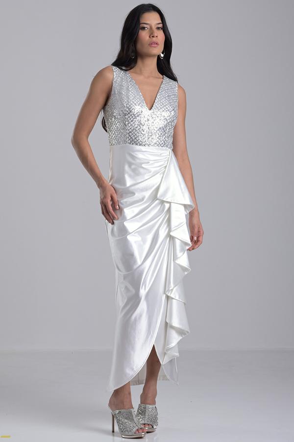 LUXURY MESH OVERLAY DRESS