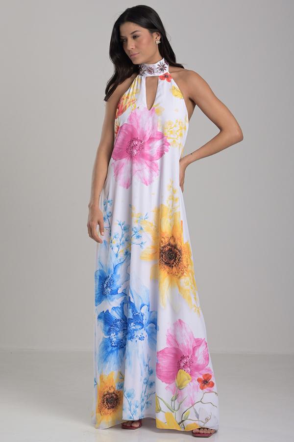 LONG HALTER DRESS