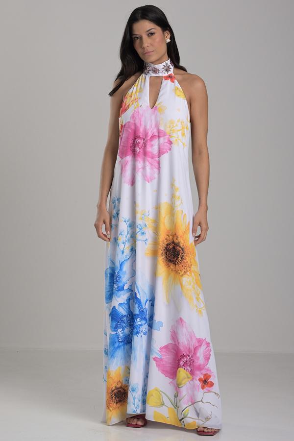 LONG HALTER DRESS