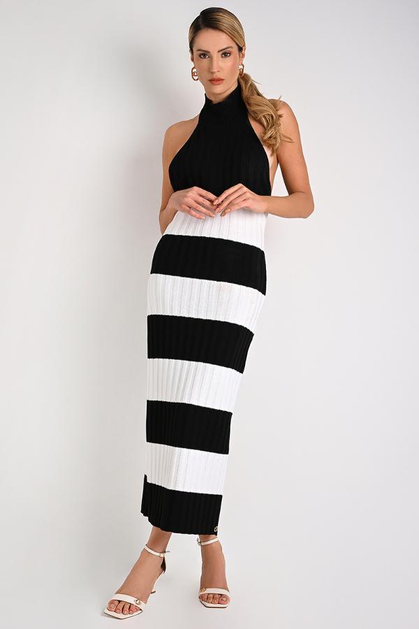 LONG STRIPPED DRESS
