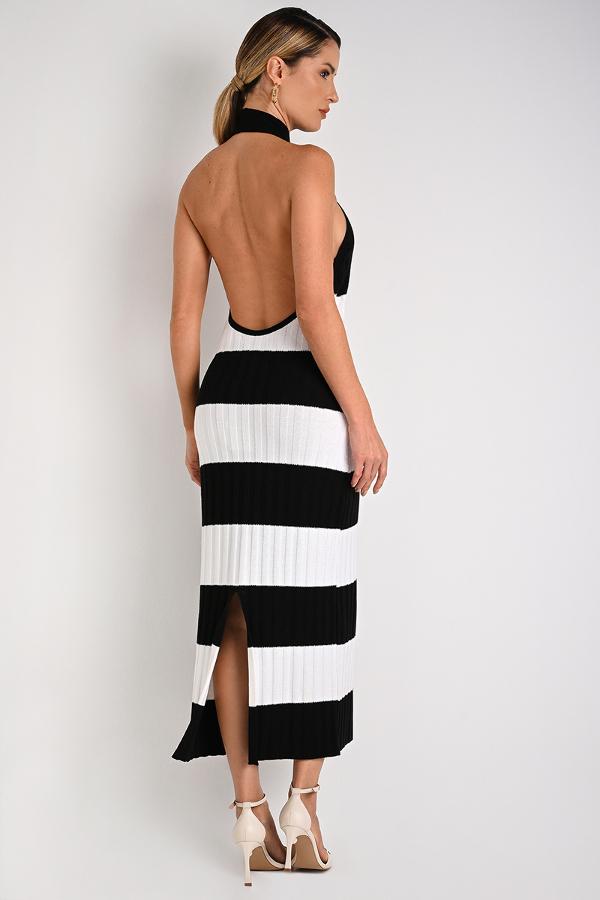 LONG STRIPPED DRESS