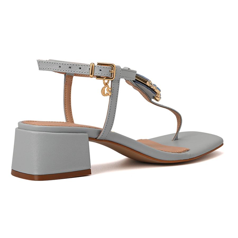 Sky Blue Sandal with Gemstones and Crystals
