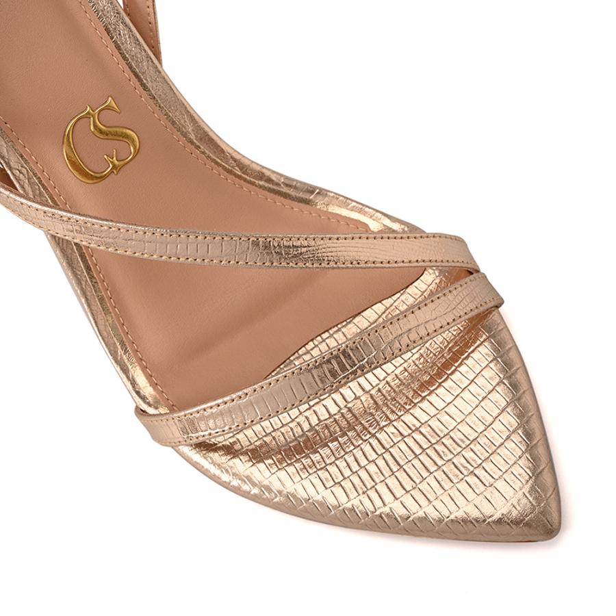 Golden Leaf Toe and Comma Heel Sandal