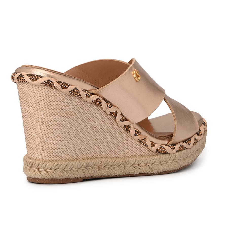 Golden Wedge Sandal Gold