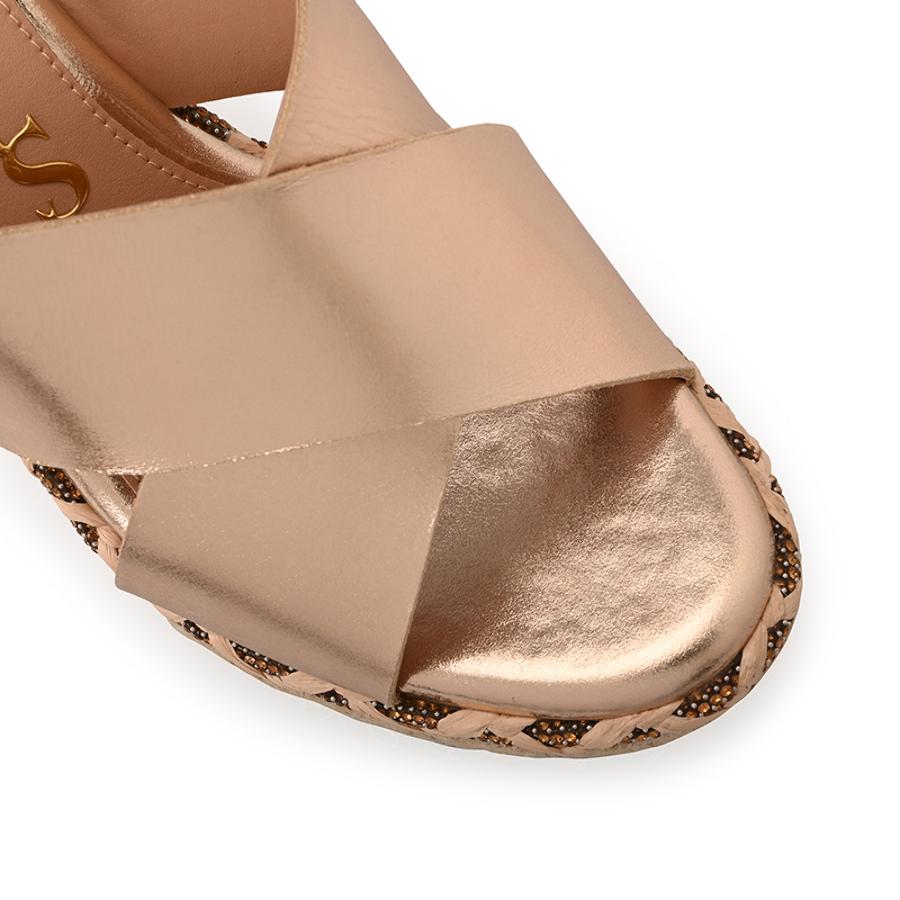 Golden Wedge Sandal Gold