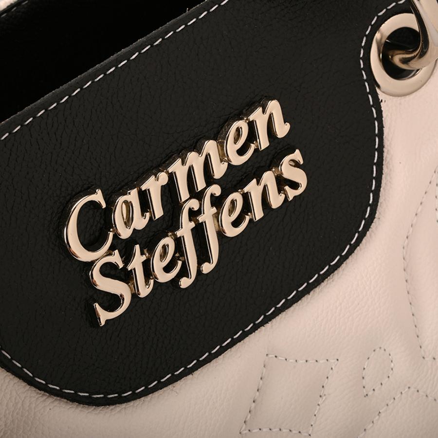 White Leather Bag Bianco with Quilting