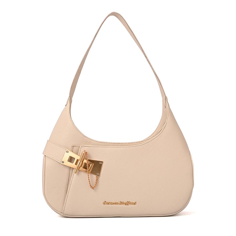 Hobo Bag Golden Clasp Silk