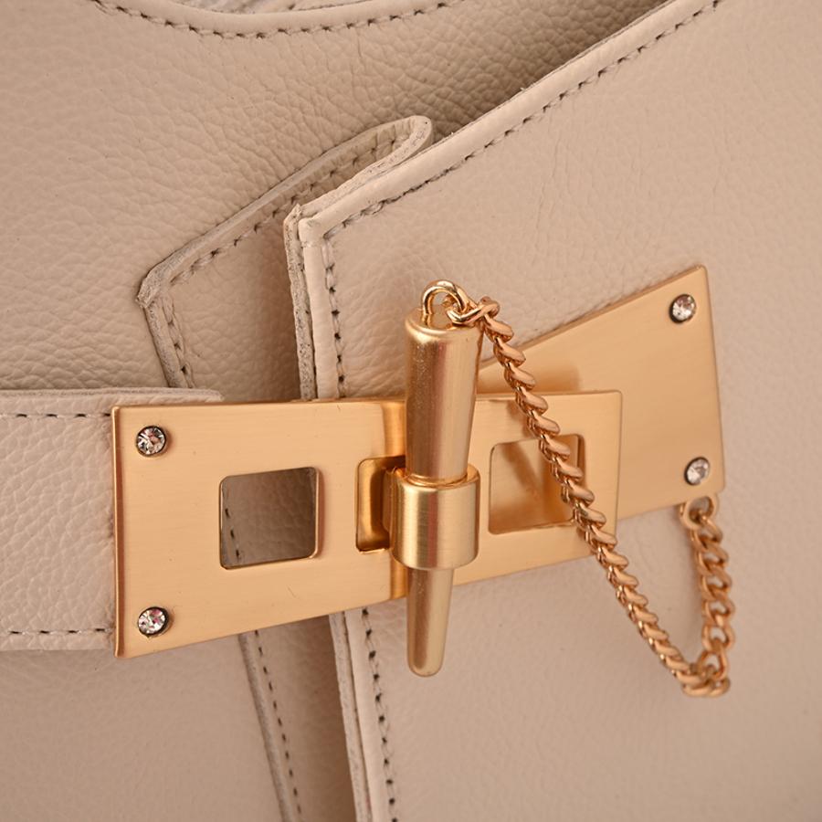 Hobo Bag Golden Clasp Silk