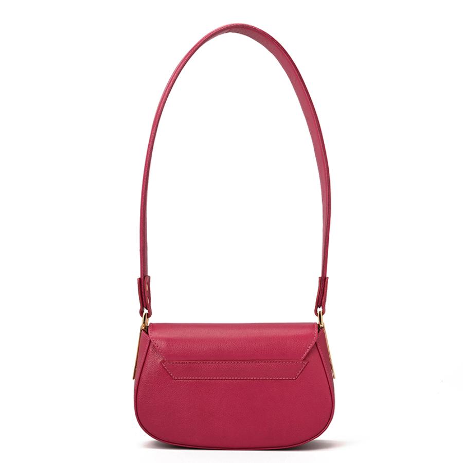 Fuchsia Pink Shoulder Saddle Bag