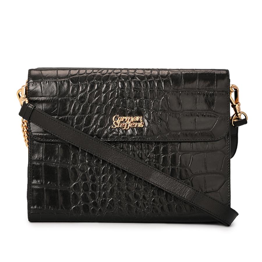 Black Quilted Bag with Chain Strap