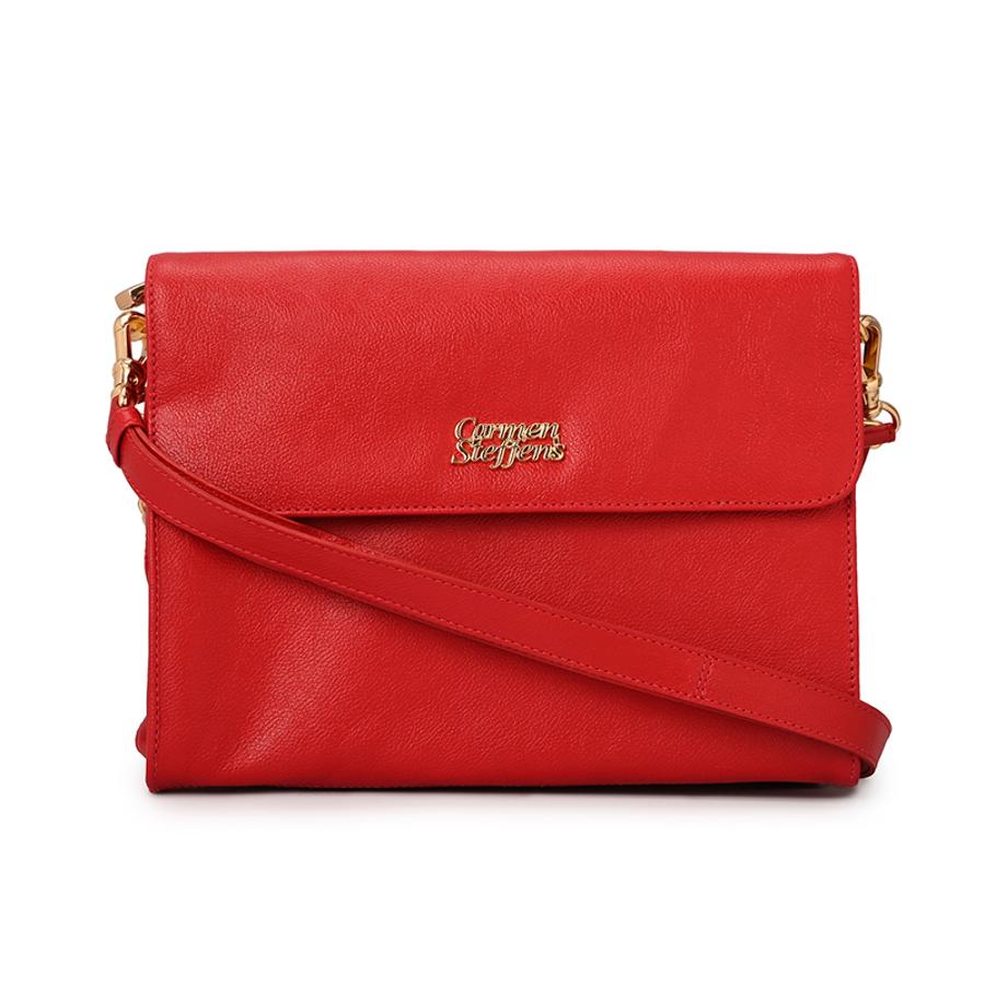 Red Ruby Quilted Bag with Chain Strap