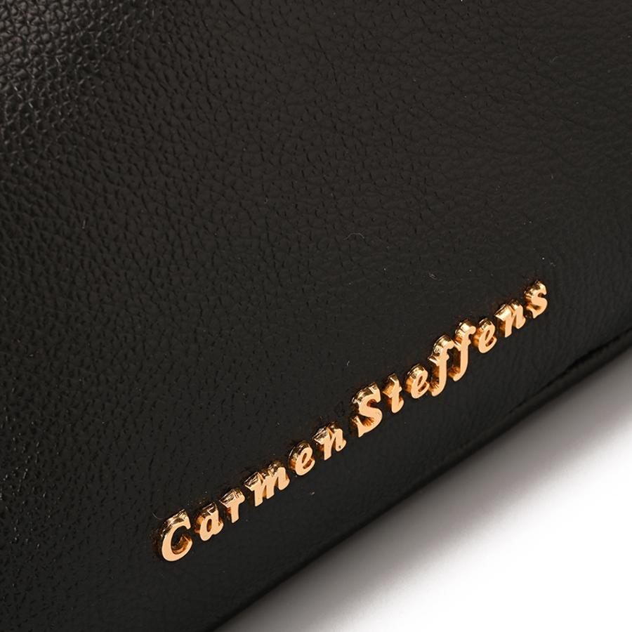 Black Half-Moon Leather Bag with Chain