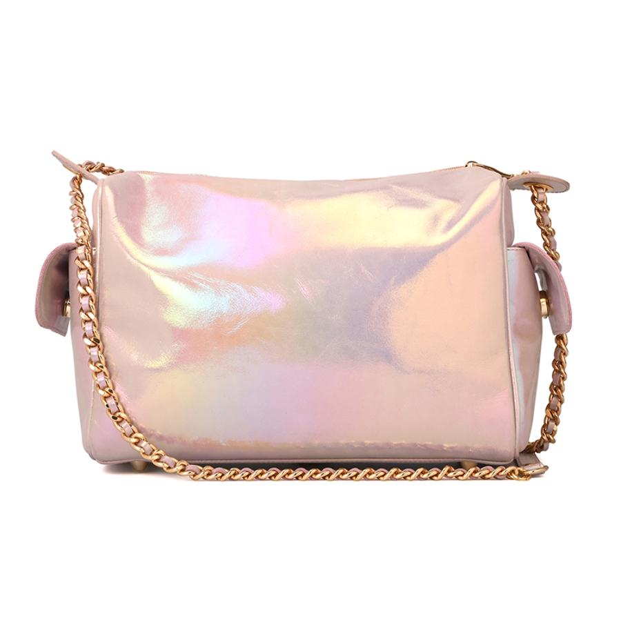 Holographic Iridescent Buckle Bag