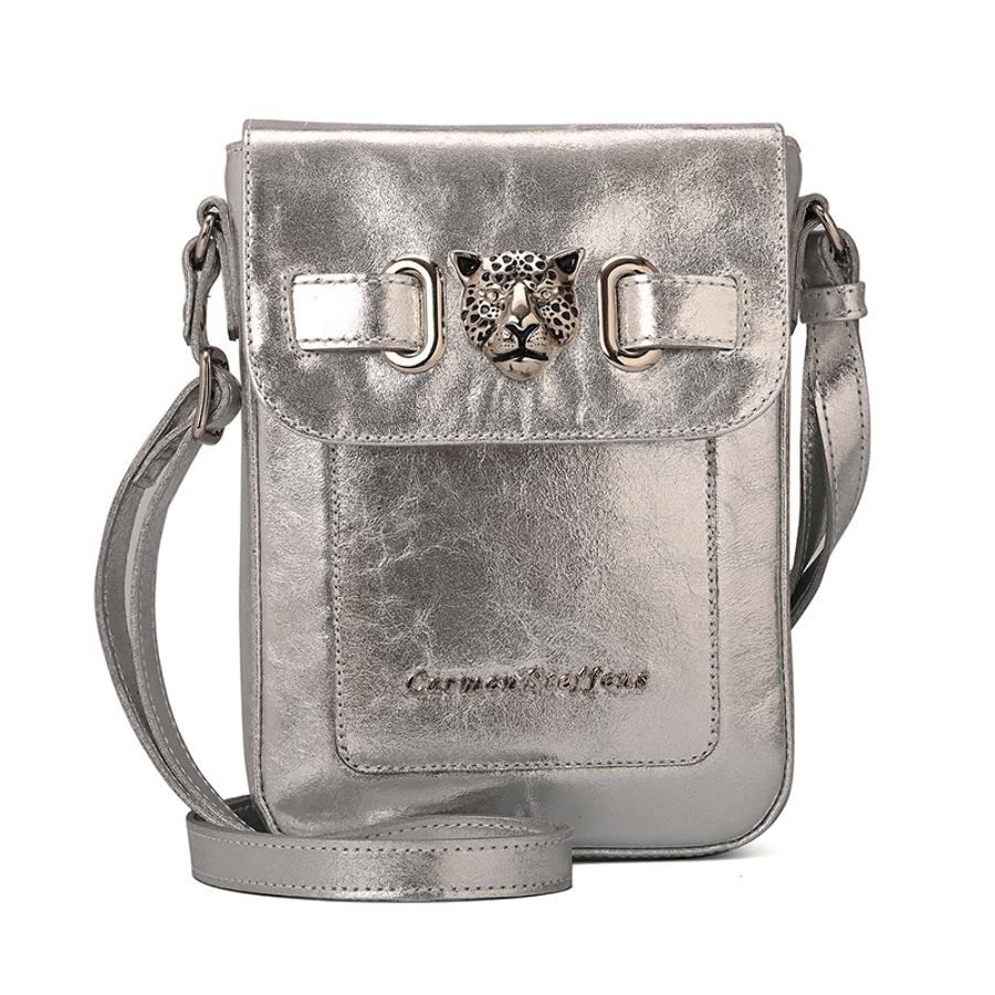 Crossbody Bag Leopard Silver