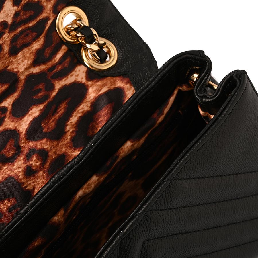 Quilted Bag Chain Black