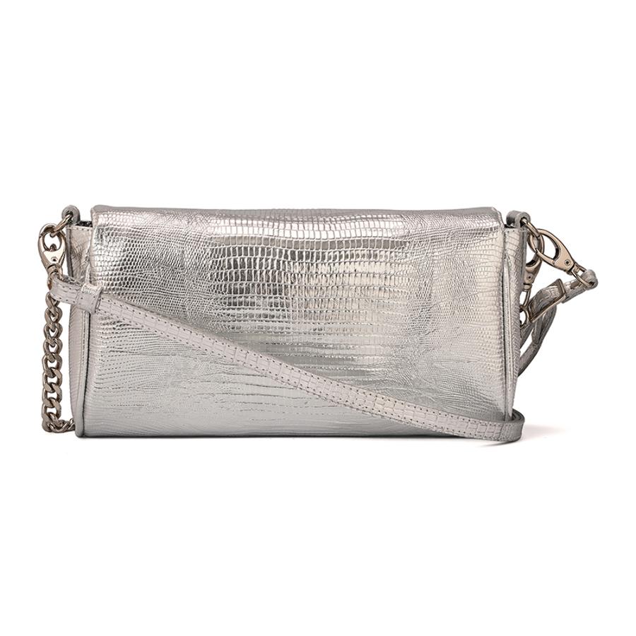 Silver Baguette Bag