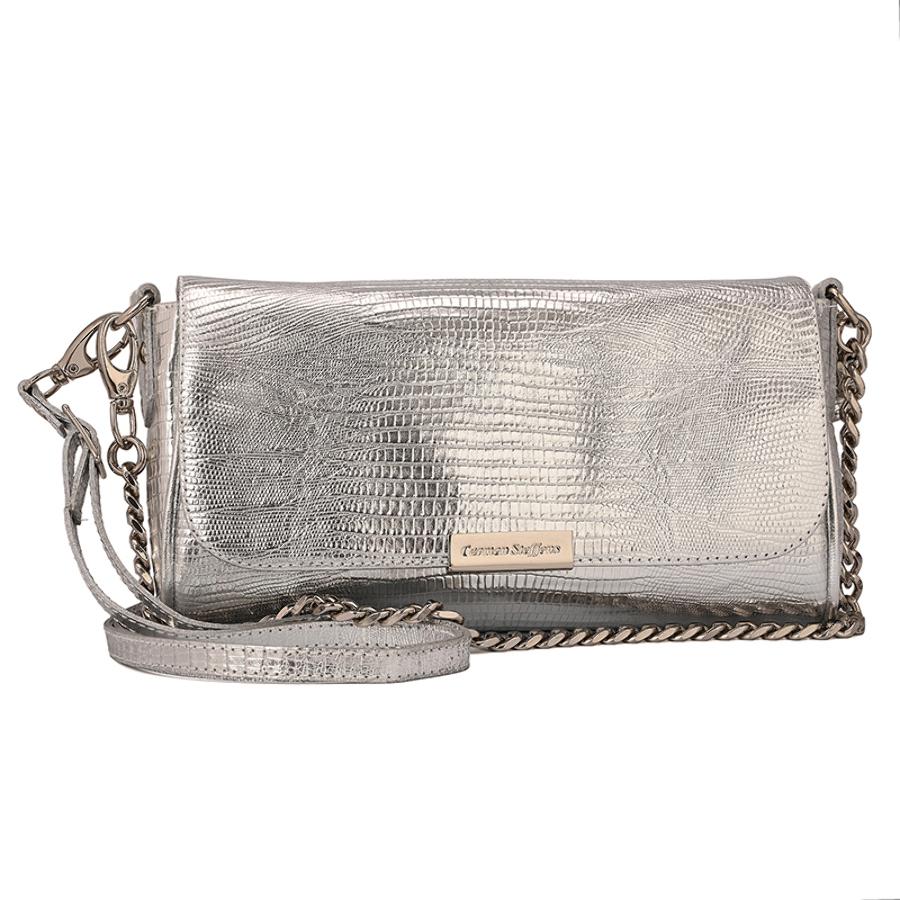 Silver Baguette Bag