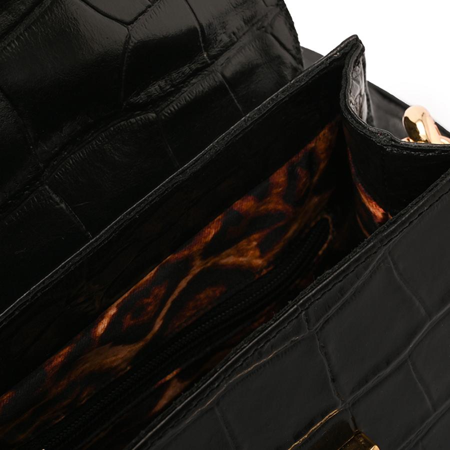 Top Handle Bag Black Crystal