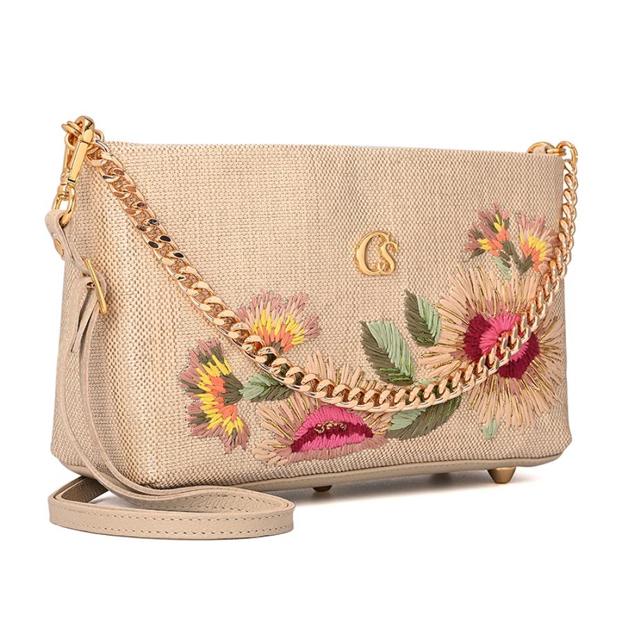 Golden Embroidered Bag