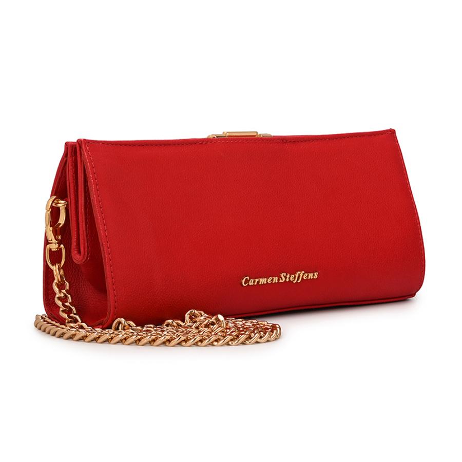 Red Ruby Leather Crossbody Bag