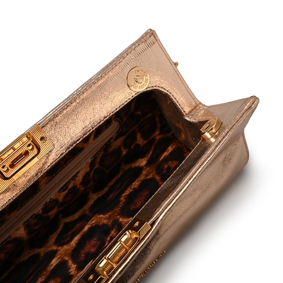 Gold Crossbody Bag Leather