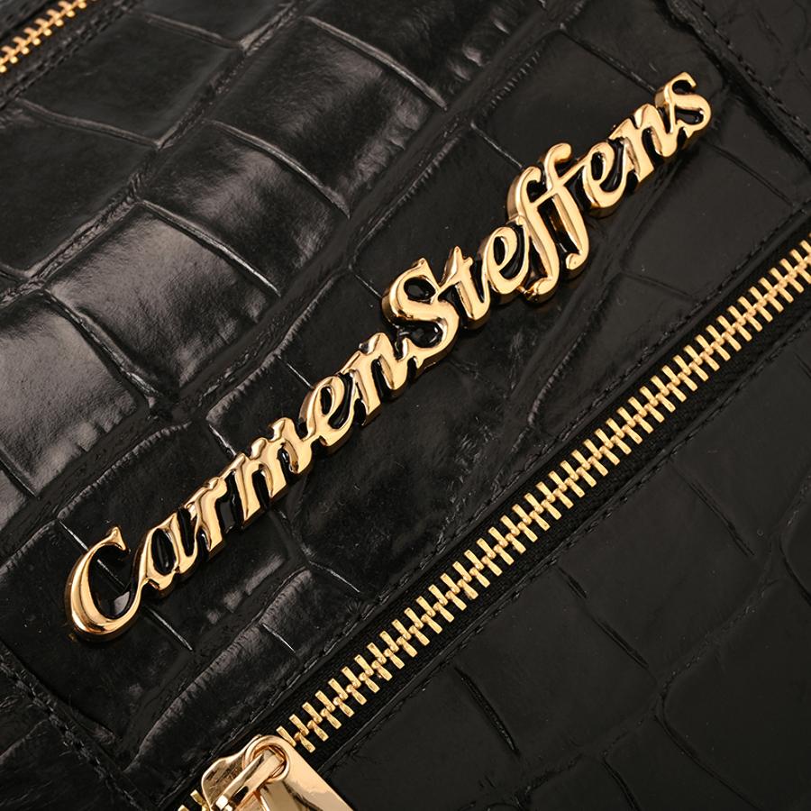 Black Croco Leather Handbag