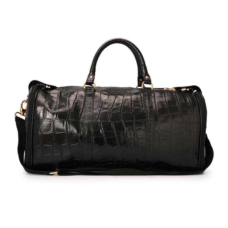 Black Croco Leather Handbag